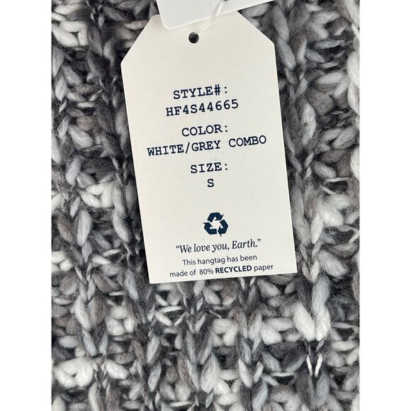 Hippie Rose White Gray Combo Knit Cardigan Sweater Small - Picture 13 of 13